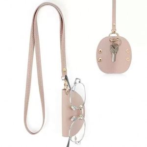 New Trend PU Leather <b>Glasses</b> Holder Neck Strap Portable Key Holder Stylish Eyeglasses Sunglasses <b>Case</b> Travel Promotional Gift - Product Image 4
