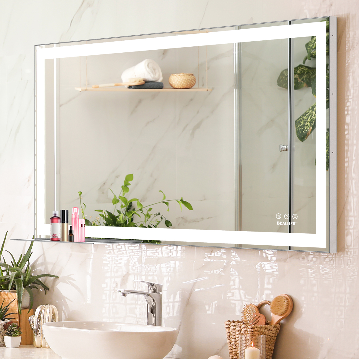 Leveling a Double Vanity LED Mirror Leveling a Double Vanity LED Mirror