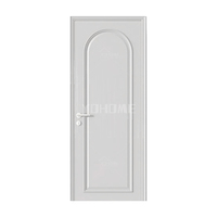 Portes intérieures pré-encadrées de style français, blanches et apprêtées, pour maisons, avec panneau en verre dépoli