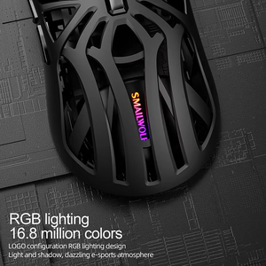 Ratón para Juegos SMAILWOLF RS8 Tri-Modo, Ergonómico, 10000 DPI, 1000Hz de Frecuencia de Sondeo, Pantalla Digital RGB, Ratón Programable Ligero para FPS - Product Image 6