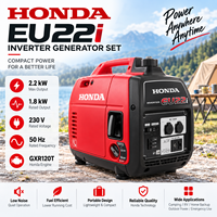 Générateur d'électricité portable à essence SCDC Hondas EU22i EU22IT 2,2 kW, 230 V 50 Hz, moteur GXR120T pour l'alimentation électrique en camping