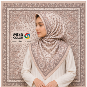Foulard carré en voile imprimé de luxe, toucher coton premium, respirant, hijab turc, vente en gros OEM - Product Image 5