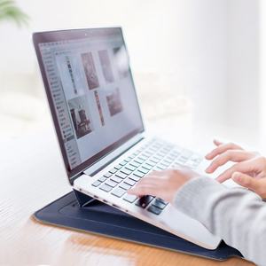 Funda para ordenador portátil, forro interior con soporte tres en uno, incluye bolsa Universal de succión magnética para <span class=keywords><strong>MacBook</strong></span> - Product Image 3