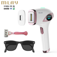 Perangkat Penghilang Bulu Laser IPL Tangan Profesional Mlay Factory OEM T4 Pendingin Es untuk Tubuh, Bikini, dan Ketiak