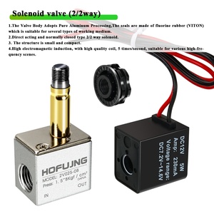 Vanne de régulation de pression 2V025-08, électrovanne pneumatique en laiton, bobine solénoïde 36V, corps 3/2 pour contrôle de débit - Product Image 2