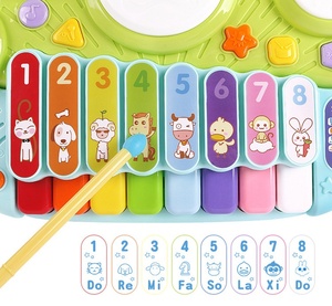 Clavier de piano électronique en plastique coloré pour l'éveil musical précoce, avec 8 gammes de notes, instrument de musique jouet pour bébés et enfants, vente en gros - Product Image 5