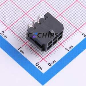 WB300A1H-063P-002 Wire-to-Board Pin Header Bent Lead Through Hole,P=3mm Connector 2x3P 3mm Right Angle Insert 6P - Product Image 1