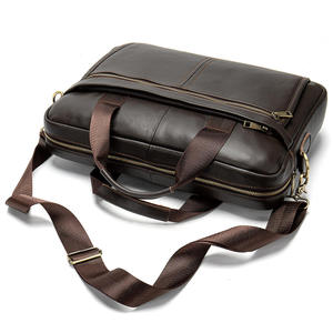 Sacoche d'ordinateur Andong Office 15 pouces pour hommes, en cuir de vache véritable, sac à bandoulière, sac messager, sac à main pour hommes - Product Image 6