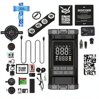 Compresseur d'air portable 7,4 V avec manomètre numérique et écran LED, monocylindre, pour voiture, vélo, ballon