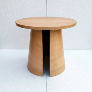 Mesa de Centro Redonda Contemporánea Multifuncional con Chapa de Madera de Fresno para Oficina, Hogar, Sala de Estar, Hotel, Estudio, Apartamentos, Alta Calidad, Bajo Precio - Product Image 1