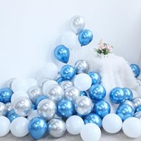 Kit d'arche de ballons flocons de neige 147 pièces, ballons thème neige et glace pour fête sur le thème du pays des merveilles bleu, fête prénatale, anniversaire