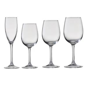 Logo personnalisé luxe hôtel restaurant bar cadeau de mariage design classique blanc clair gobelet <span class=keywords><strong>verre</strong></span> trempé ensemble de vin - Product Image 4