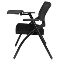 Chaise de formation en maille au design moderne avec table pliable pour la maison, le bureau, l'école ou la conférence.