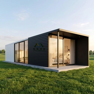 Casa Prefabricada <span class=keywords><strong>de</strong></span> Acero y <span class=keywords><strong>Madera</strong></span>, Moderna, Impermeable, <span class=keywords><strong>de</strong></span> Lujo, con Energía Solar, Fácil <span class=keywords><strong>de</strong></span> Montar, para Jardín, Oficina, Estudio, Cabaña - Product Image 1