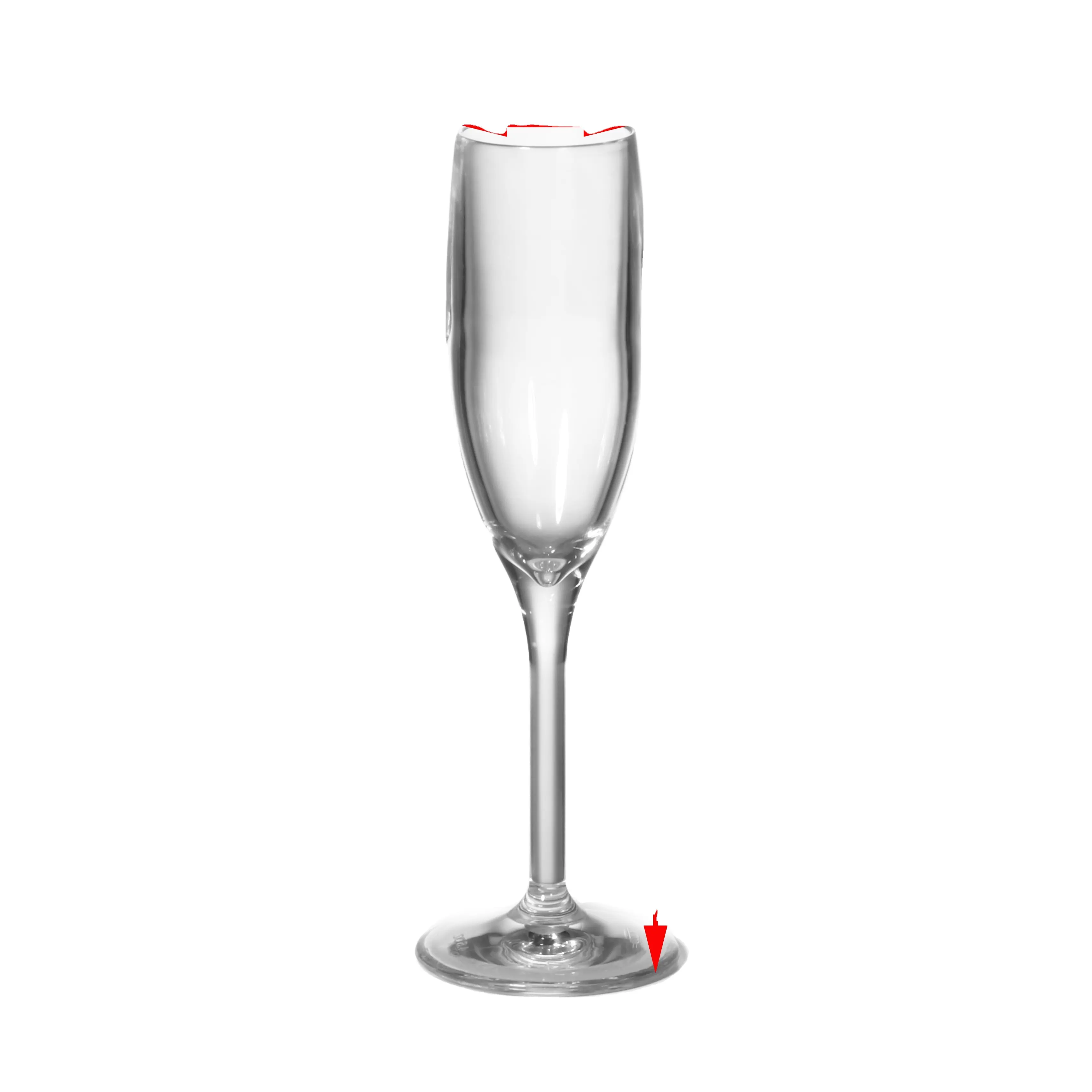 China Modische erstklassige hochwertige grüne Kunststoff Champagner Glas schwere Basis Champagner Glas Guter Preis Champagner Glas