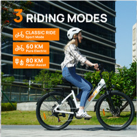 Vélo électrique pour adultes très vendu, idéal pour les trajets en ville et les loisirs, acier haute teneur en carbone, 7 vitesses, 26 pouces, batterie au lithium