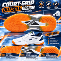 Chaussures de badminton personnalisées OEM pour hommes, baskets d'entraînement en salle à marque privée OEM, vente en gros, chaussures de badminton personnalisées avec logo