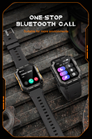 Jam Tangan Pintar C20 Pro Square IP68 Tahan Air Layar TFT Android Pelacak Kebugaran & Tidur Tali Silika Gel Pengisian Daya Magnetik
