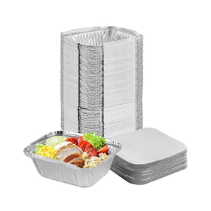 Bandejas de Aluminio Resistentes con Tapas, Tamaño Medio 9x13, Bandejas Desechables de Aluminio Extra Resistentes para Hornear (25 Unidades) - Product Image 1