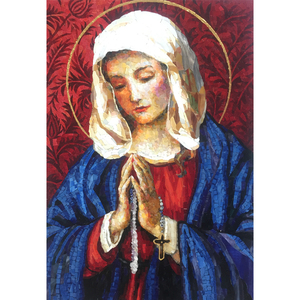 Mosaicos Religiosos Personalizados de Centurymosaic, Arte de Mosaico de la Virgen María, Mosaico de Vidrio y Mármol Hecho a Mano, Diseño de Mural para Pared - Product Image 2