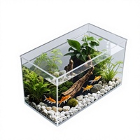 Petit aquarium de bureau en PET pour guppies et poissons rouges, aquarium en plastique PET hautement transparent