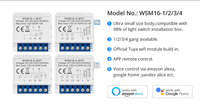 XZJ Tuya Wifi/Zigbee Interrupteur Mural Intelligent Télécommande Nouvelle Maison Module Intelligent 1/2/3/4 Canaux 240V Courant Max 16A