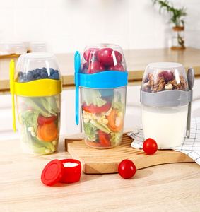 Nuevo Set de Recipientes para Desayuno 2026, para Cereal, Avena, Frutos Secos, Yogur, Ensalada, con Tapa, Tenedor, Taza para Salsa, Tapa, Tazón Cónico para Fruta y Ensalada - Product Image 6