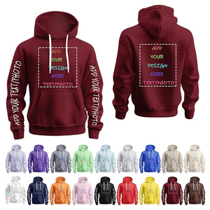 Großhandel Verdickter Schwerer Herren-Kapuzenpullover Trendiger Einfarbiger Terry-Hoodie Übergröße Drop-Shoulder Herren Maßgeschneiderter Hoodie - Product Image 1