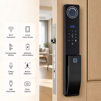 Interphone intelligent à reconnaissance faciale 3D avec serrure automatique et empreinte digitale, compatible portes en bois - Visiteur numérique Tuya Wi-Fi