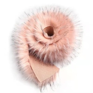 <strong>Mink</strong> Hair Shawl <strong>Imitation</strong> Raccoon <strong>Fur</strong> False Collar Detachable Hood Trim <strong>Fur</strong> Collars