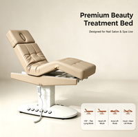 Table de massage électrique professionnelle avec dossier réglable à 4 moteurs, éponge haute densité, structure en fer - Mobilier de salon commercial