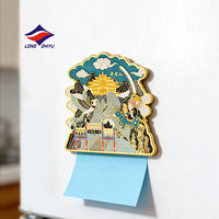 Aimants de réfrigérateur promotionnels Longzhiyu, 20 ans, fabricant d'autocollants souvenirs personnalisés, cadeaux en métal pour la ville, logo personnalisé, aimants de réfrigérateur