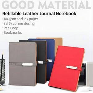 Custom Notebook Gift Set PU <b>Leather</b> Hardcover Notebook Office Notebook with Pen USB Name Card Holder for Business Gift Box Set - Product Image 2