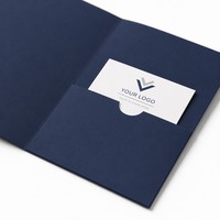 Pochette de présentation immobilière personnalisée avec poche pour brochures, kits de vente et documents de projet