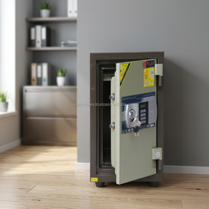 Caja Fuerte para Depósito de Efectivo con Cerradura de Llave, Construcción de Acero Inoxidable de 2 mm de Espesor, Resistente al Fuego 1000-1200C, Uso Comercial y Doméstico, Blanca - Product Image 3