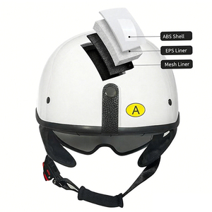 Casques de moto rétro unisexes ABS toutes saisons, <span class=keywords><strong>casque</strong></span> de moto vintage, <span class=keywords><strong>casque</strong></span> de moto cool, <span class=keywords><strong>casque</strong></span> demi-face - Product Image 4