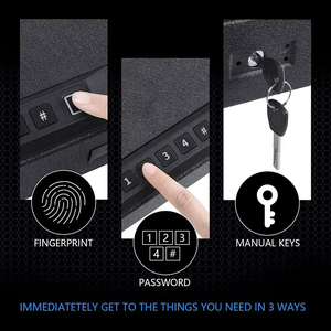 टी 2 सुरक्षा उपकरण बंदूक सुरक्षित बॉक्स छिपा पोर्टेबल हाथ बंदूक सुरक्षित फिंगरप्रिंट बायोमेट्रिक बंदूक सुरक्षित - Product Image 4