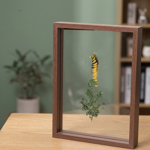 Wood Photo Frame Rectangular Vertical Minimalist Durable <b>Wall</b> Mount Dried <b>Flower</b> Display - Product Image 6