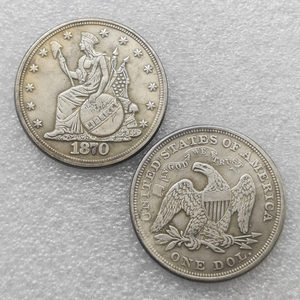 Monete Commemorative Stile Antico con Motivi Indiani e Dollari degli Stati Uniti 1870, <span class=keywords><strong>1871</strong></span>, 1872, 1873, Regali, Decorazione per la Casa - Product Image 1