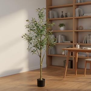 Plantes artificielles de 6 pieds, faux oliviers en plastique détachables, bonsaï, plante artificielle en pot, arbre pour décoration extérieure - Product Image 1