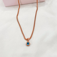 Collier avec pendentif pierre de naissance, breloques pierres de naissance, colliers en acier inoxydable pour femmes, colliers pierre de naissance