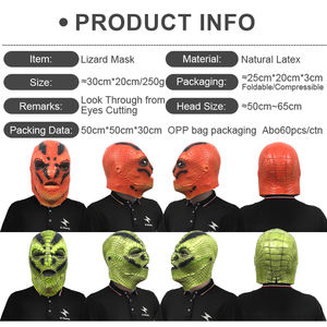 หน้ากากยางรูปมังกรตลก ของตกแต่งศีรษะรูปสัตว์น่ารัก สำหรับงานปาร์ตี้ฮาโลวีน งานแฟนซี งานคาร์นิวัล คอสเพลย์ ของเล่นสนุกๆ - Product Image 2