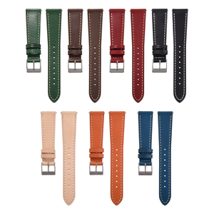 Bracelet de <span class=keywords><strong>montre</strong></span> JUELONG en cuir pleine fleur tanné végétal fait main, à dégagement rapide, patine vintage, effet vieilli - Product Image 6