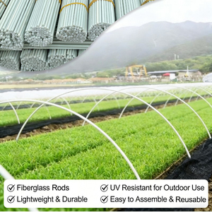 Varillas <span class=keywords><strong>de</strong></span> Soporte <span class=keywords><strong>de</strong></span> Fibra <span class=keywords><strong>de</strong></span> Vidrio FRP para Invernadero, Flexibles, Resistentes a Impactos, Fáciles <span class=keywords><strong>de</strong></span> Reutilizar, Tamaño Personalizado - Product Image 1
