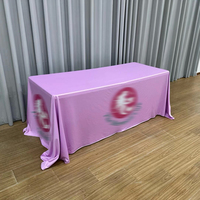 Housse de table personnalisée extensible en spandex, impression couleur, pour extérieur, publicitaire, pour tables de 4, 6 et 8 pieds, pour cocktails et salons professionnels