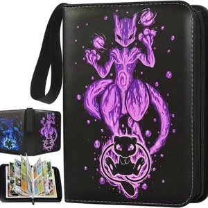 Reliure pour cartes de jeu <span class=keywords><strong>Pokémon</strong></span> <span class=keywords><strong>Pikachu</strong></span>, reliure à anneaux premium à 4 pochettes, 50 feuilles, capacité de 400 cartes, pour porte-cartes, <span class=keywords><strong>album</strong></span> <span class=keywords><strong>Pokémon</strong></span> - Product Image 6