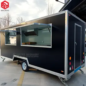 Hot Sale Cheap Mobile Food Truck Mobile Bar Pizza Coffee Carts BBQ Concession Trailers Food Truck With Full Kitchen Hot Dog Cart