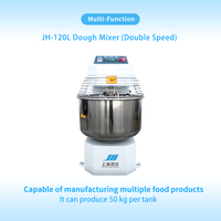 Pétrin à pâte à double vitesse numérique JH 120L, capacité de 50 kg pour les biscuits, les croissants, les gâteaux de lune