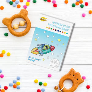 <span class=keywords><strong>Livre</strong></span> de coloriage à l'eau sur le thème de l'espace pour enfants, format poche, sans dégâts, avec pinceaux, kit artistique éducatif - Product Image 3