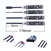 Outils pour voitures RC RC Factory Boys, 16 pièces, tournevis à tête plate/croisée/hexagonale pour voitures RC Axial Kyosho